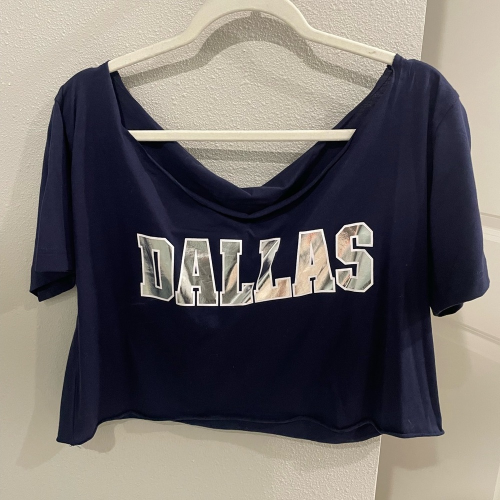 VS PINK Dallas Cowboys Off the Shoulder Crop Top